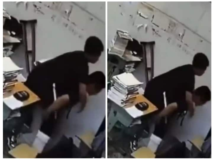 viral video shows a student helping his injured friend evacuate during an earthquake Video: भूकंप आने पर घायल युवक को बचाता दिखा छात्र, दोस्ती की मिसाल पेश कर रहा वीडियो