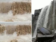 Nanded Sahastrakund Waterfall : सहस्त्रकुंड धबधब्याचा रौद्र अवतार, तर ओसंडून वाहणारा शेख फरीदबाबा धबधबा...