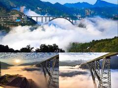 किसी अजूबे से कम नहीं है जम्मू कश्मीर में चिनाब नदी का पुल, तस्वीरों में नीचे बादल और ऊपर पुल देखकर हो जाएंगे रोमांचित