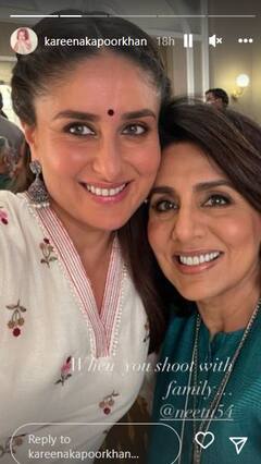 IN Pics: Neetu Kapoor के साथ शूटिंग करती नजर आईं Kareena Kapoor Khan, दोनों ने सेट पर ऐसे की साथ में मस्ती