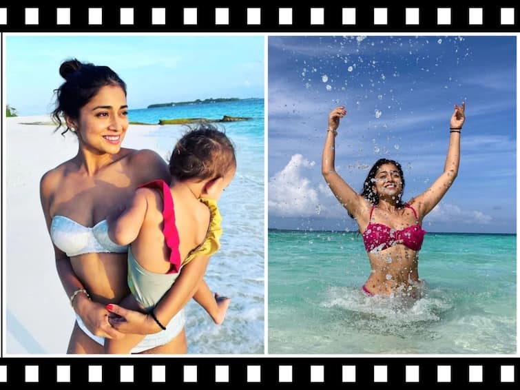 Shreya Charan celebrated her birthday yesterday with her daughter in goa beach Shreya Charan: பிகினி உடையில் பீச்சில் பிறந்தநாள் கொண்டாடிய ஸ்ரேயா சரண்!