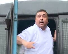 নবান্ন অভিযানে যাওয়ার পথে আটক শুভেন্দু, তোলা হল প্রিজন ভ্যানে