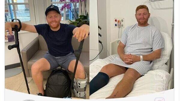Jonny Bairstow Lower-Limb Injury England batter Completes Surgery Back Home Now to Rest Shares Photos on Instagram Jonny Bairstow Surgery: অস্ত্রোপচারের পর হাসপাতাল থেকে ফিরলেন বেয়ারস্টো, আরোগ্য কামনায় ইংরেজ ক্রিকেটপ্রেমীরা