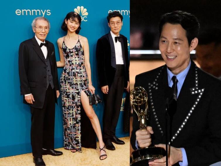 Emmy Awards 2022 Squid Game Star Lee Jung Jae Bags Emmy Award for Outstanding Lead Actor in Drama Series Emmy Awards 2022: தட்டித்தூக்கிய ஸ்குவிட் கேம்... எம்மி வெல்லும் முதல் வேற்று மொழி தொடர், முதல் கொரிய நடிகர்!