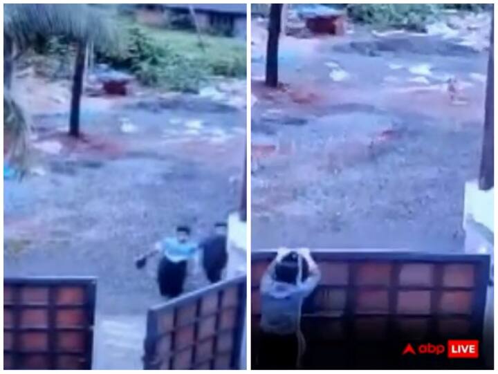 Dogs attack school children again in Kerala Kannur Area in Shocking Viral Video Video: स्कूली बच्चों पर कुत्तों ने फिर किया हमला, बचने के लिए छात्रों ने लगाई दौड़