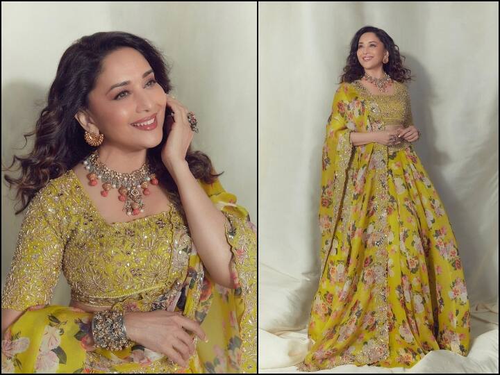 Madhuri Dixit Fashion: बॉलीवुड एक्ट्रेस माधुरी दीक्षित ने हाल ही में अपनी तस्वीरें शेयर कीं, जिसमें वह बेहद महंगा लहंगा पहने हुए देखी गईं.