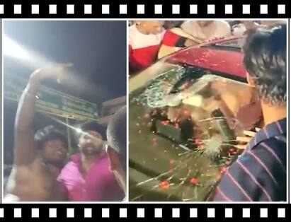 VTK FDFS cool suresh Car Damage அரை நிர்வாணத்துடன் பாய்ந்த சிம்பு ரசிகர்... உடைத்து நொறுக்கப்பட்ட கூல் சுரேஷ் கார்!