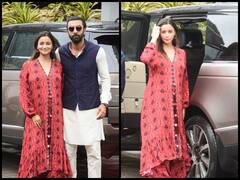 Brahmastra को प्रमोट करने के लिए अहमदाबाद रवाना हुई टीम, एयरपोर्ट पर देसी अवतार में दिखे Alia-Ranbir