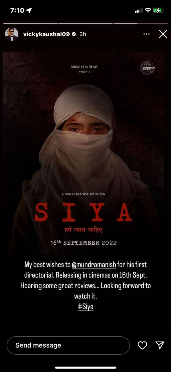 Vicky Kaushal Sends Best Wishes To Manish Mundra Ahead Of 'Siya' Release