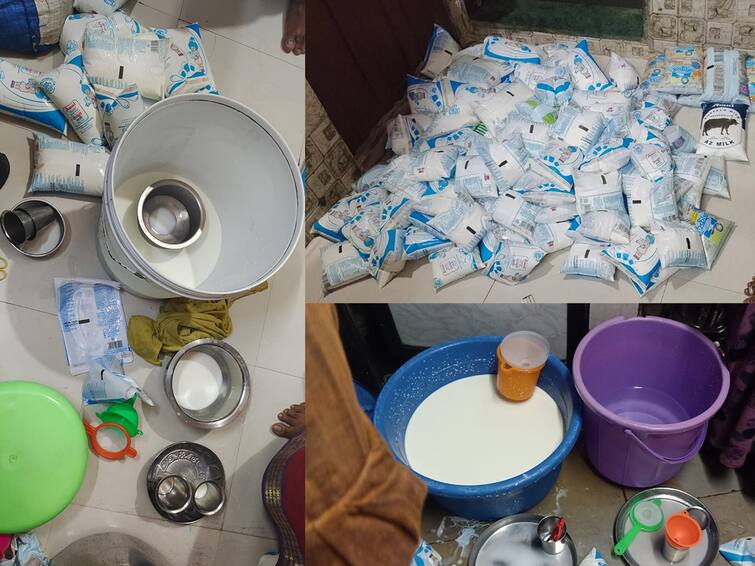 Mumbai Crime News Adulteration in milk six person arrested अमूल, गोकूळच्या दुधात भेसळ; मुंबईतील टोळीचा पर्दाफाश, एक हजार लिटर दुध जप्त