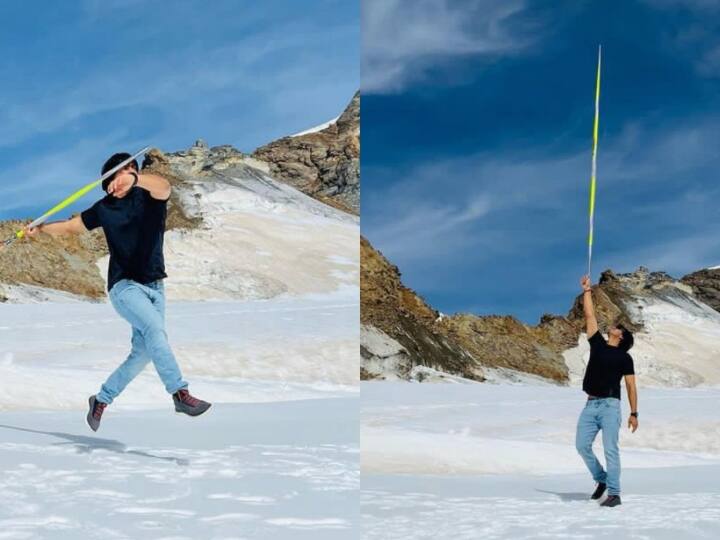 Video Golden Boy Neeraj Chopra threw his friend like a javelin, had a lot of fun in the snow Watch: Golden Boy नीरज चोपड़ा ने जैवलिन की तरह अपने दोस्त को फेंका, बर्फ में खूब की मस्ती; वीडियो वायरल