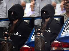 काला चश्मा, काला मास्क...काले कपड़े, इस तरह दिल्ली पुलिस के सामने पेश हुईं नोरा फतेही