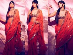Pics: સાડીમાં Nora Fatehiનો નવો અવતાર, ગજબ પૉઝ સાથે કરાવ્યુ ખાસ ફોટોશૂટ, જુઓ.......