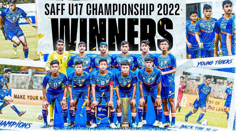 SAFF U17 Championships: India crowned champions defeating Nepal 4-0 SAFF U17 Championships: নেপালকে ৪-০ গোলে উড়িয়ে সাফ চ্যাম্পিয়ন ভারতের জুনিয়ররা