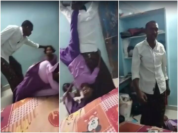 Tadepalligudem pentapadu viral video father brutally attacked two children DNN Tadepalligudem News : మనిషి కాదు మృగం, కూతుళ్లపై కిరాతక తండ్రి దాడి!