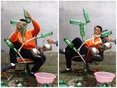 कांच की बोतलों को अनोखे अंदाज में बैलेंस करता दिखा शख्स, वायरल हुआ वीडियो