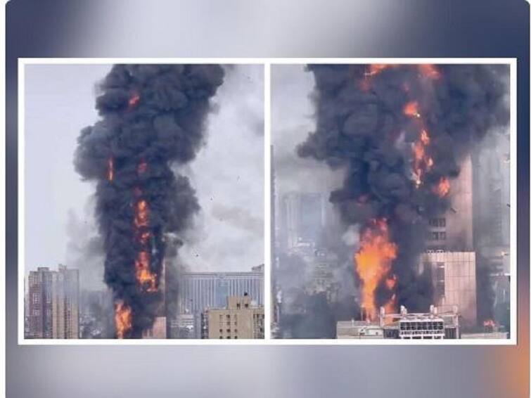 Massive Fire At China Skyscraper Dozens Of Floors Burning Ferociously China Skyscraper : பற்றி எரியும் சீனாவின் ஸ்கைஸ்கிராப்பர் கட்டட தளங்கள்.. புகைமண்டலமாக மாறியதால் பரபரப்பு..