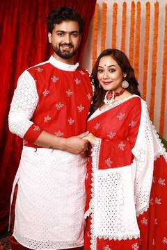 Rudrajit Promita: অষ্টমী, দশমীতে লাল শাড়ি, পরিবারের সঙ্গে কবজি ডুবিয়ে খাওয়া, রুদ্রজিৎ-প্রমিতার পুজো পরিকল্পনা