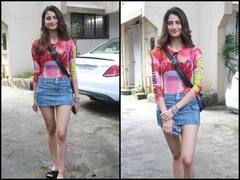 IN PICS: डेनिम शॉर्ट स्कर्ट और रेड टॉप में नजर आईं Palak Tiwari, बिना मेकअप भी लग रहीं बला की खूबसूरत