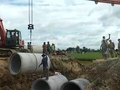 बाईपास में डाले गए ह्यूम पाइप को लेकर ग्रामीणों ने किया हंगामा, फसल खराब करने का लगाया आरोप