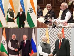 SCO Summit: पीएम मोदी ने समरकंद में पुतिन, एर्दोआन और इब्राहिम रईसी से की मुलाकात, देखें तस्वीरें