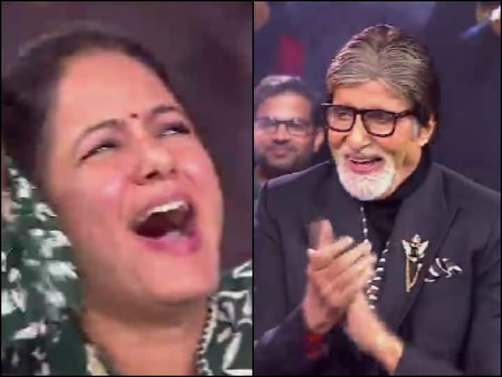 Kaun Banega Crorepati 14 promo Amitabh Bachchan announce first crorepati contestant of this season KBC 14: कोल्हापुर की ये हाउसवाइफ बनीं पहली करोड़पति, क्या जीत पाएंगी 7.5 करोड़ रुपये?