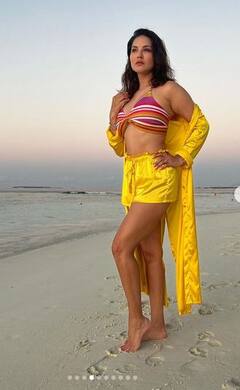 Sunny Leone: ਮਾਲਦੀਵ 'ਚ ਬਿਕਨੀ ਅਤੇ ਸ਼ਰਗ 'ਚ ਸਨਸੈੱਟ ਦਾ ਆਨੰਦ ਲੈਂਦੀ ਨਜ਼ਰ ਆਈ ਸੰਨੀ ਲਿਓਨ, ਦੇਖੋ ਹੌਟ ਲੁੱਕ