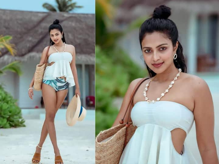 Amala paul latest beach photos: யாா் இந்த சாலை ஓரம் பூக்கள் வைத்தது..நடிகை அமலா பால் பீச் போட்டோஸ் !