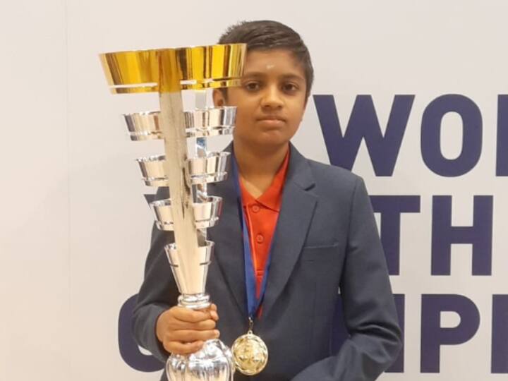 World Youth Chess Championship Chennai 13 year old Ilamparthi AR wins U-14 championship open category Ilamparthi: உலக யூத் செஸ் சாம்பியன்ஷிப் யு-14 பிரிவில் சாம்பியன் பட்டம் வென்று அசத்திய தமிழக வீரர் இளம்பரிதி