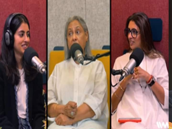 Navya Naveli Nanda has Jaya Bachchan mother Shweta Bachchan special guests debut podcast What The Hell Navya watch trailer What The Hell Navya: नव्या नवेली के शो का ट्रेलर रिलीज, दिलचस्प कहानियां सुनाने के लिए तैयार हैं बच्चन परिवार की 3 पीढ़ियां