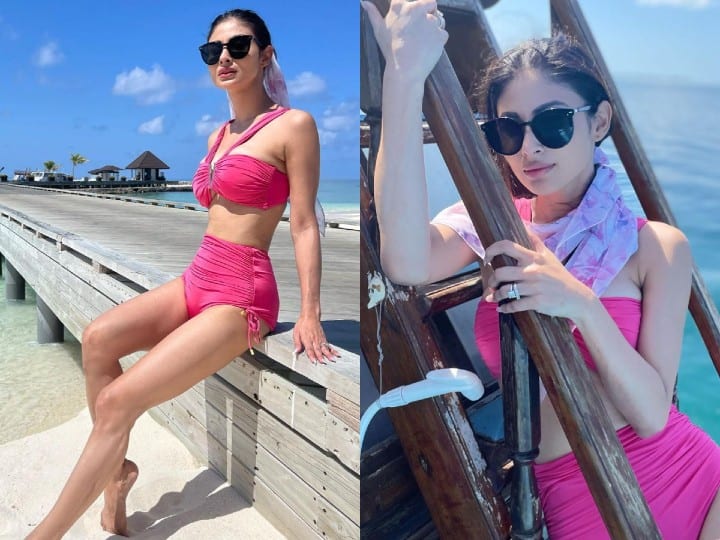 Mouni Roy is currently enjoying an exotic vacation in Maldives with her husband and family.