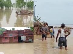 सीतापुर में लगातार बारिश से बाढ़ जैसे हालात, फसलें बर्बाद होने से ग्रामीण परेशान