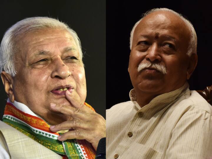 Kerala Governor Arif Mohammad Khan meets RSS Chief Mohan Bhagwat at his home Kerala: केरल के राज्यपाल ने RSS प्रमुख मोहन भागवत से की मुलाकात, राज्य सरकार से चल रही तनातनी