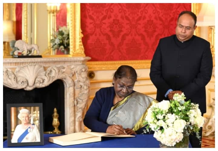 President Droupadi Murmu Pays Respect To Queen Elizabeth, Will Attend Funeral Tomorrow President Droupadi Murmu Pays Respect To Queen Elizabeth, Will Attend Funeral Tomorrow