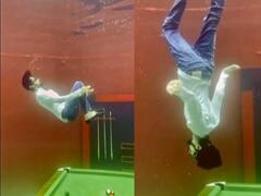 জলের নীচে মুনওয়াক, ভাইরাল ভিডিওয় তাক লাগালেন যুবক