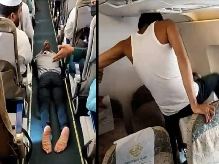 Pakistani passenger tries to break plane's window mid-air, punches seats inside flight watch video Watch Video : நடுவானில் பறந்த விமானம்..! ஜன்னலை எட்டி உதைத்து உடைக்க முயற்சித்த பாகிஸ்தான் பயணி..! சக பயணிகள் திக்..திக்.!