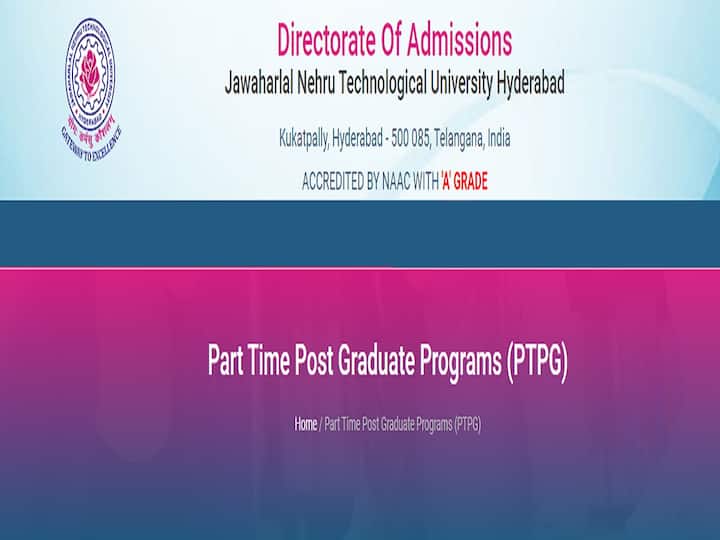 JNTU Hyderabad has Released Notification for the academic year 2022-23, Admissions into Part Time Post Graduate Programs JNTUH PG Programs: జేఎన్‌టీయూహెచ్‌లో పార్ట్ టైమ్ పీజీ కోర్సులు, చివరితేది ఎప్పుడంటే?