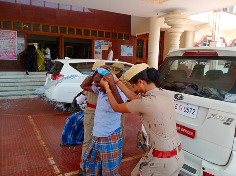 Tiruvannamalai Brothers belonging to the same family tried to set fire to the collector's office to reclaim agricultural land திருவண்ணாமலை ஆட்சியர் அலுவலகத்தில் ஒரே குடும்பத்தை சேர்ந்த சகோதரர்கள்  தீக்குளிக்க முயற்சி