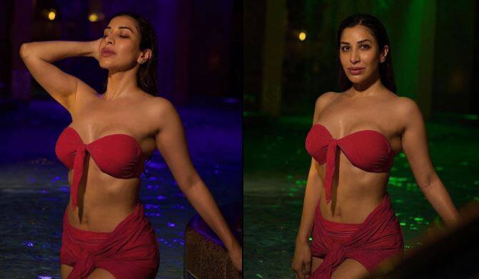 Sophie Choudry: પૂલમાં રેડ બિકિની પહેરી સૌફી ચૌધરીએ પાણીમાં લગાવી આગ, જુઓ વાયરલ તસવીરો