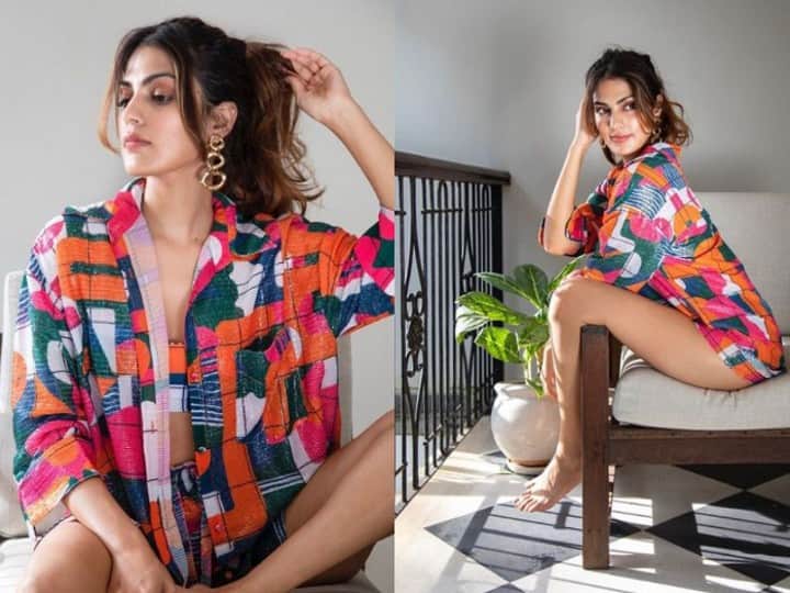 Taking to her social media, the actress shared some photos where she can be seen posing her charm in colorful attire wearing a shirt and shorts.
