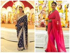 Durga Pooja Saree Look: दुर्गापूजा के लिए बेस्ट साड़ी लुक, ये हैं पूजा के लिए बेस्ट साड़ी के ऑप्शन