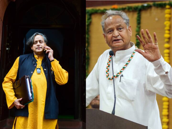 Congress President Election Shashi Tharoor vs Ashok Gehlot is likely to face off for the post of Congress President Congress President Election : काँग्रेस अध्यक्षपदासाठी थरुर विरुद्ध गहलोत सामना? निवडणूक न लढण्यावर गांधी कुटुंबीय ठाम?