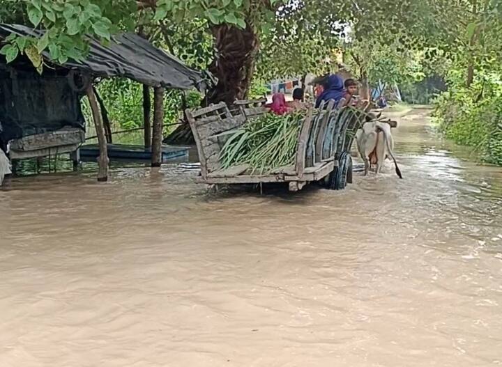 up news ghaghara and Saryu wreak havoc in Gonda, water entered 18 villages ann Gonda Flood: गोंडा में घाघरा और सरयू ने बरपाया कहर, 18 गांवों में घुसा पानी, पलायन को मजबूर हुए लोग