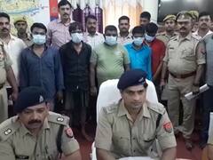 सोनभद्र में पुलिस की बड़ी कार्रवाई, एक करोड़ से ज्यादा की हेरोइन के साथ 10 आरोपी गिरफ्तार