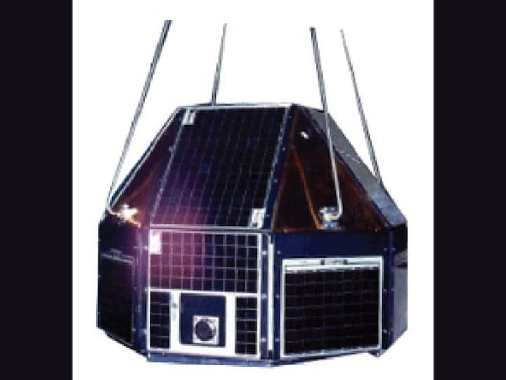 One of ISRO’s feats is the launch of the Rohini Series of satellites, which carried launch vehicle monitoring instruments. Rohini Satellite RS-1 was an experimental satellite launched aboard Satellite Launch Vehicle-3 (SLV-3) by ISRO on July 18, 1980. RS-1, which weighed 35 kilograms, was placed into orbit, and had an orbital life of nine months. It had a power handling capacity of 16 Watts. RS-1 carried digital sun sensors, a magnetometer, and temperature sensors, and became the first satellite of India to be launched by an SLV-3. (Image: ISRO)