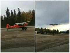 पंप से पेट्रोल भरकर प्लेन ने सड़क को बनाया रनवे, चंद सेकेंड में भरी उड़ान