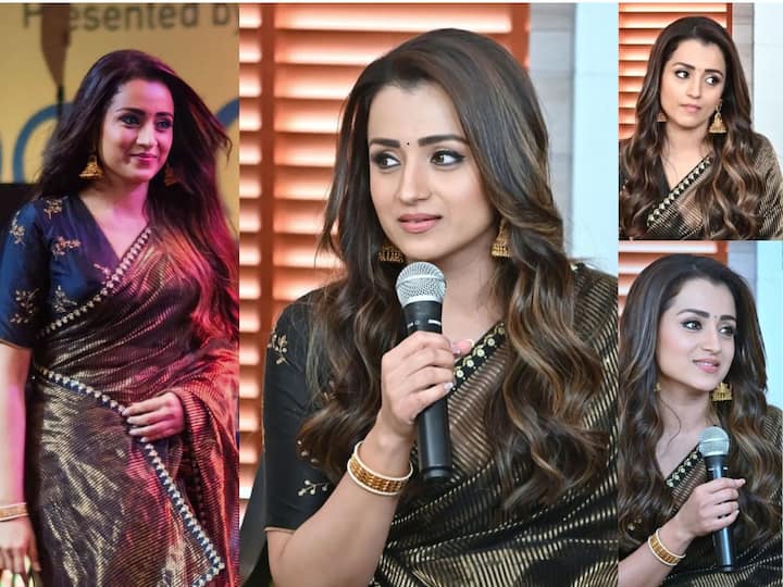 Actress trisha photos: கேரளத்தில் குந்தவை...நடிகை த்ரிஷாவின் பொன்னியின் செல்வன் ப்ரோமோஷன் க்ளிக்ஸ்!