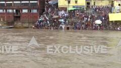 Varanasi: फिर बढ़ा गंगा का जलस्तर, खतरे के निशान से ऊपर बह रही गंगा..देखिए यहां के ताजा हालात