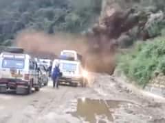 WATCH | Part Of Hill Crashes Near Tarsali Village In Rudraprayag Blocking National Highway 109