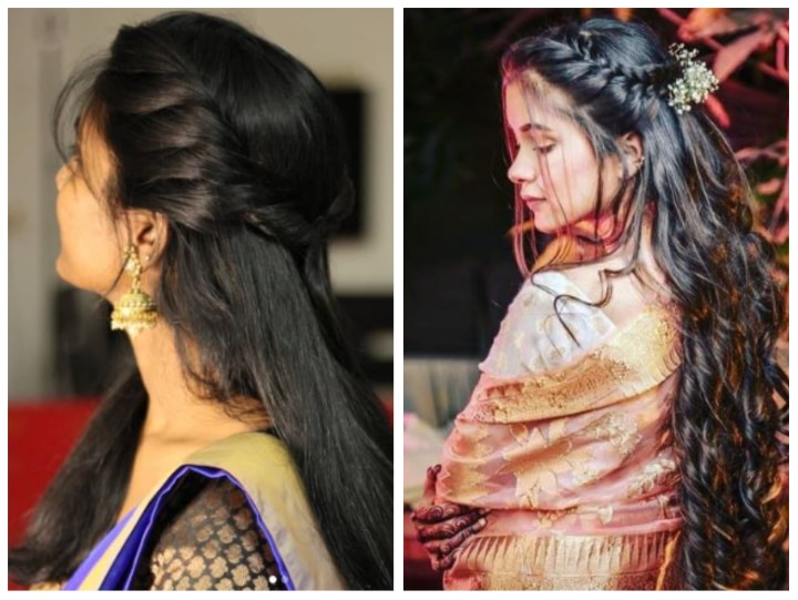 karwa chauth 2022: try these beautiful hair styles and accessories to look  gorgeous on karwa chauth - Karwa Chauth 2022: करवा चौथ पर ट्राई करें ये  खूबसूरत हेयर स्टाइल, साड़ी हो या